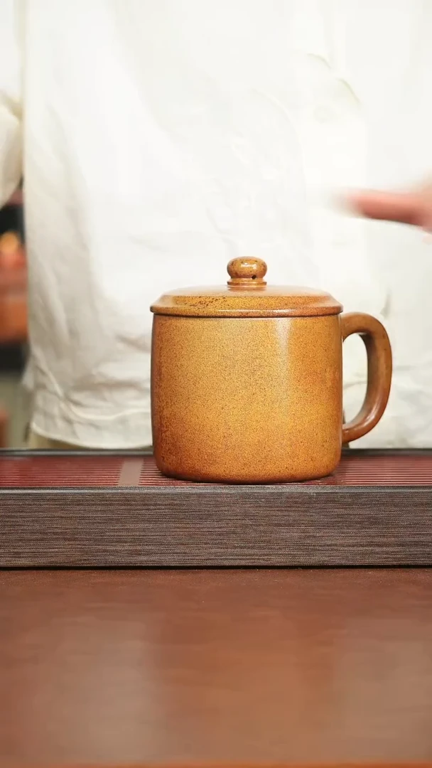 茶杯紫砂柴烧盖杯