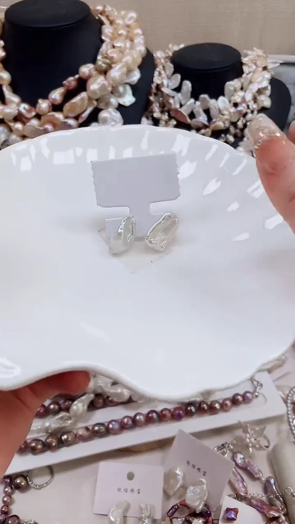 未镶嵌耳饰淡水珍珠【纯恬饰品】