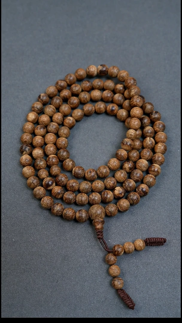 沉香手串6.9mm西马老料多圈18.8g九九沉