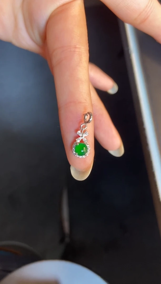 吊坠(不含链)银S925镶嵌翡翠1