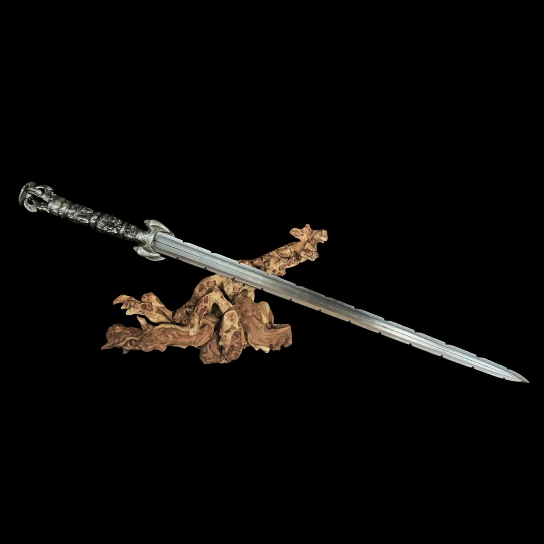 【1】【金刚破甲锥】一体锻造高锰钢刀身手柄锌合金不开刃工艺摆件