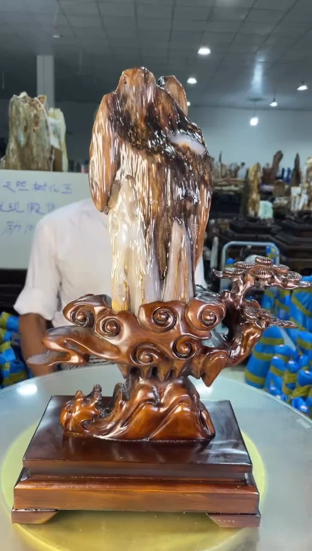 未镶嵌摆件硅化玉41