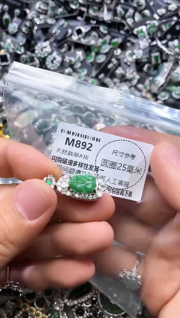 翡翠未镶嵌颈饰M892吊坠
