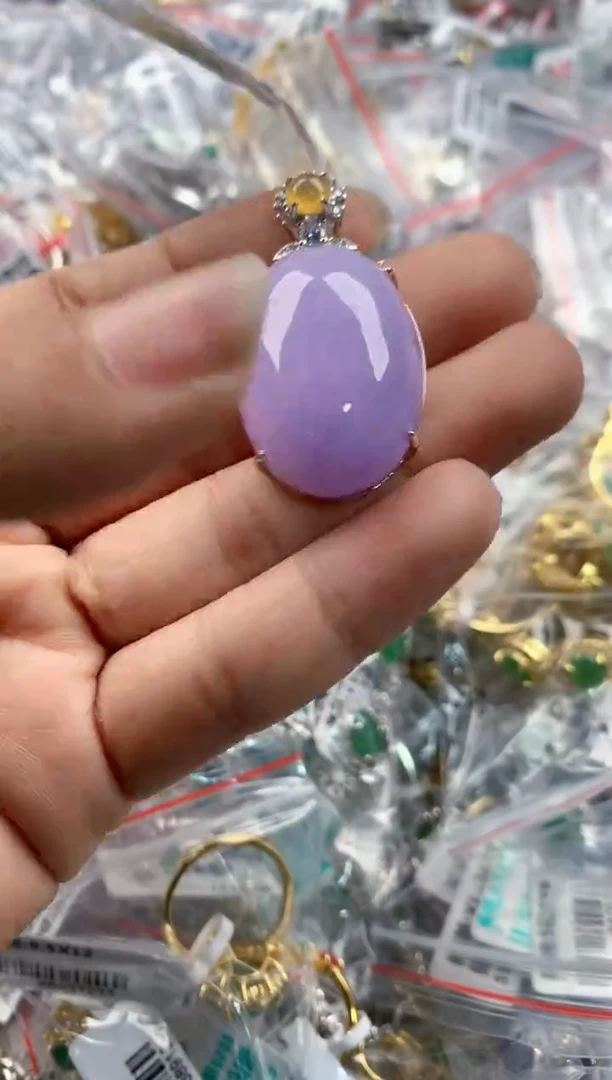 银S925镶嵌戒指翡翠222---2