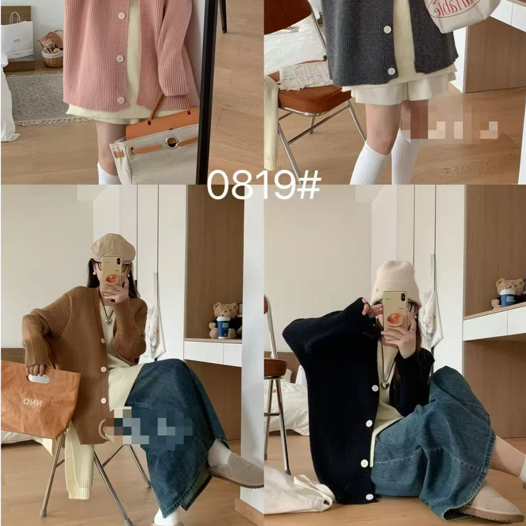 009时尚假两件套毛衣