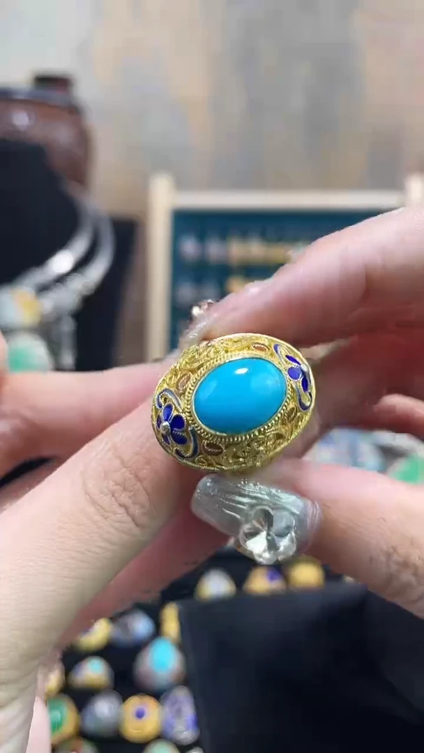 非遗手工花丝镶嵌戒指