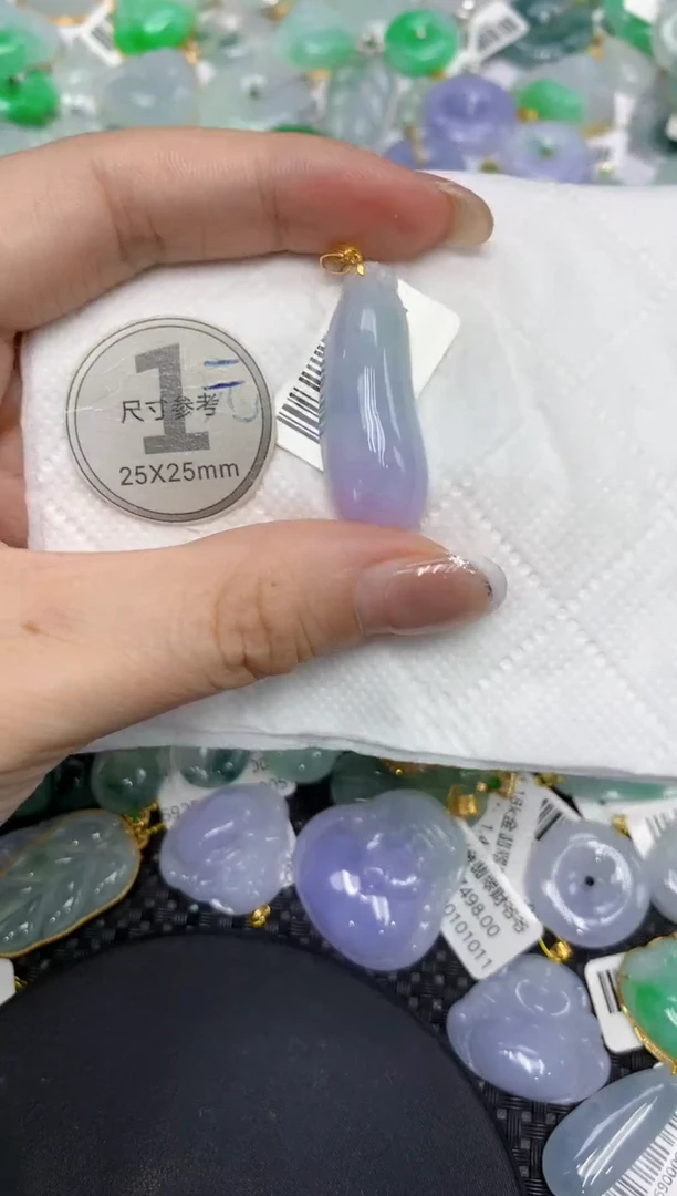颈饰18K金镶嵌翡翠11111111
