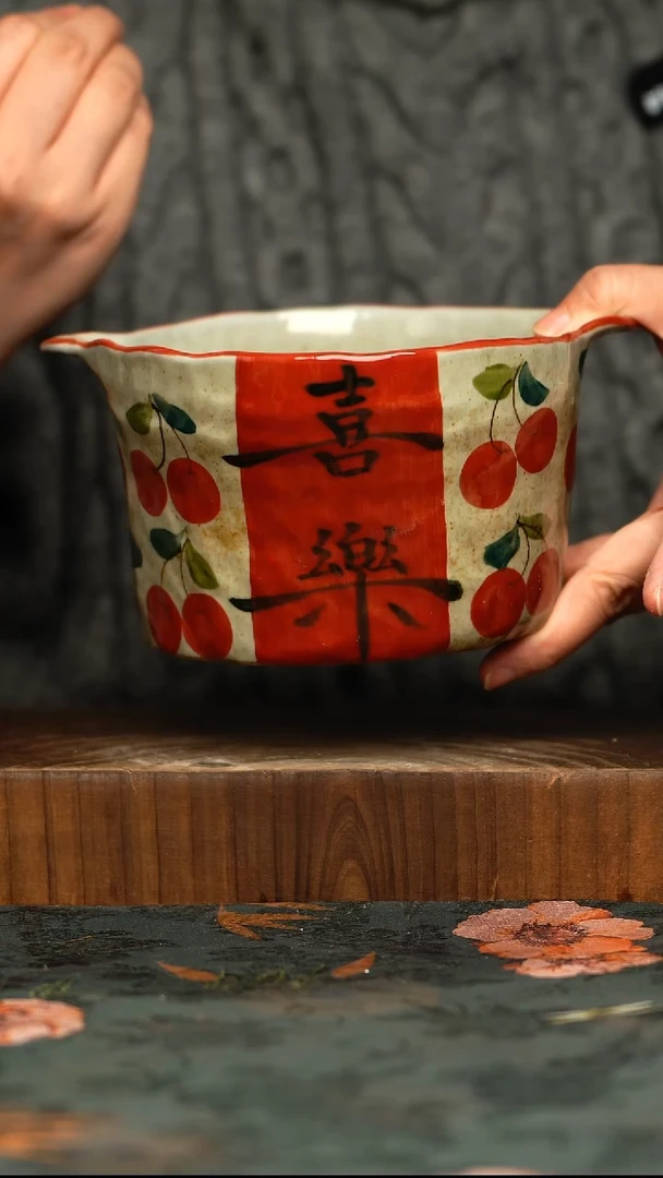 杯釉下彩手工手绘同款陶器
