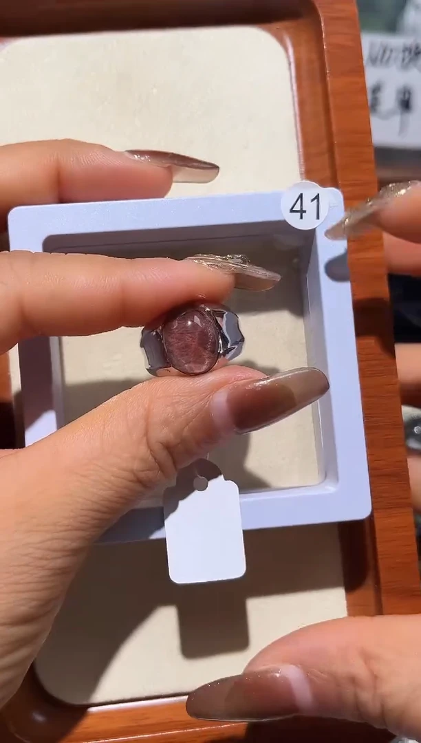 银S925镶嵌戒指水晶?**?定制