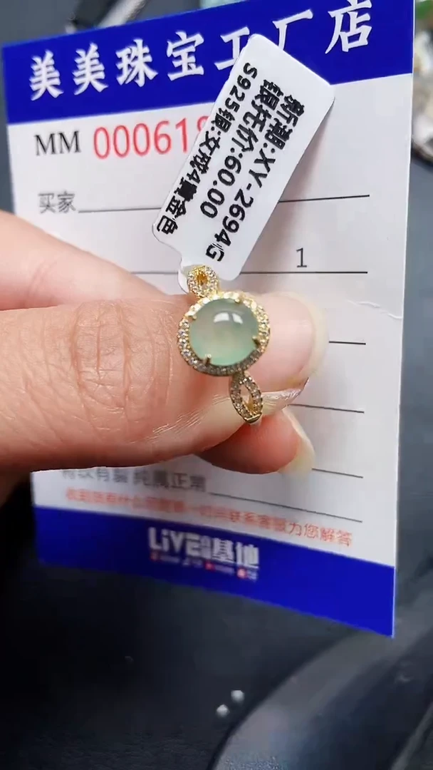 颈饰银S925镶嵌翡翠6184