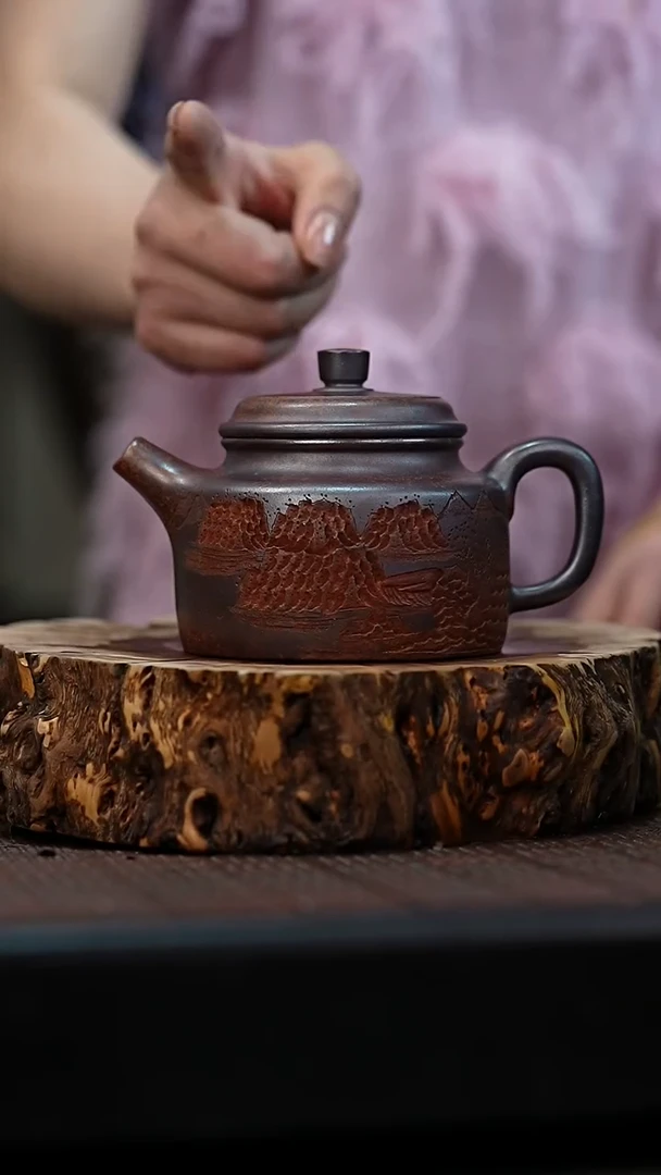 茶壶紫砂宜兴岁颐传砂原矿全手12