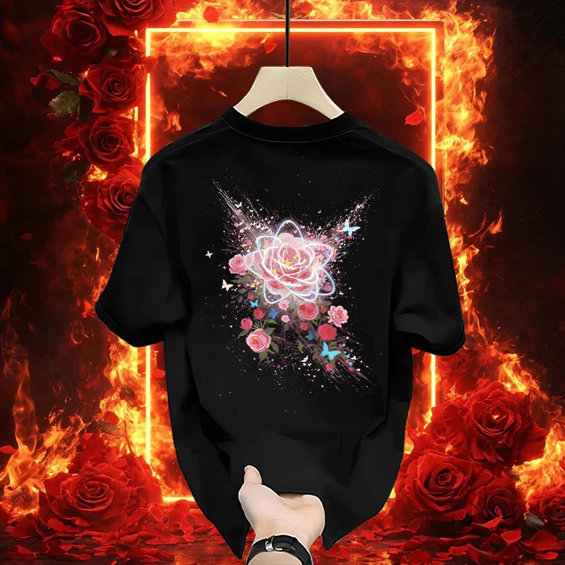 原点新款重磅纯棉短袖个性创意国潮白墨印花国风T恤宽松上衣