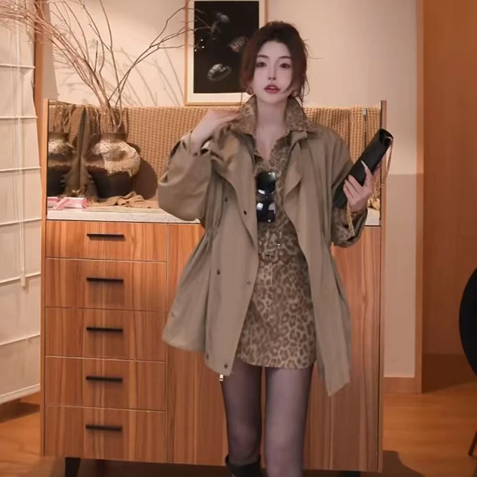 GUIDI GUDI【爵士低语】中长款风衣外套/黄加蓝