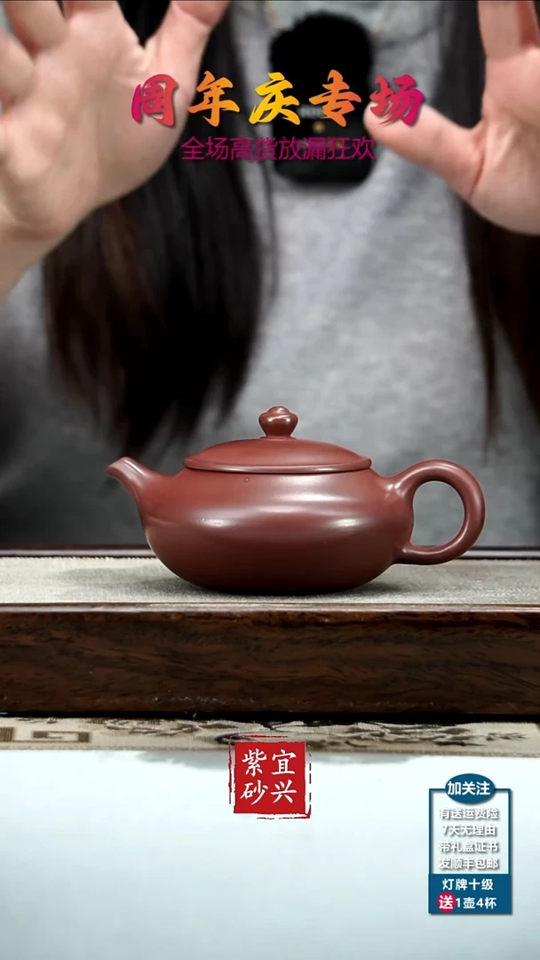 茶壶紫砂蒋静明S级龙血砂聚财纳福170CC