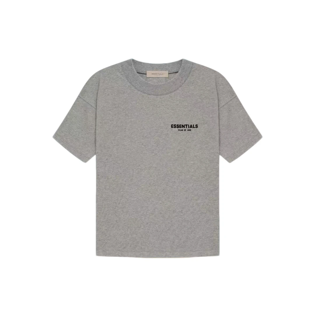 ESSENTIALS 第8季SS22 Dark Oatmeal经典T恤短袖宽松前后Logo字母