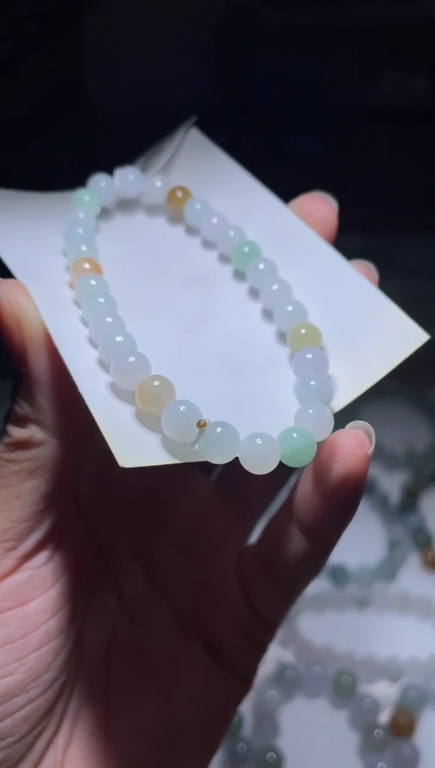 未镶嵌手链翡翠梨*翡翠