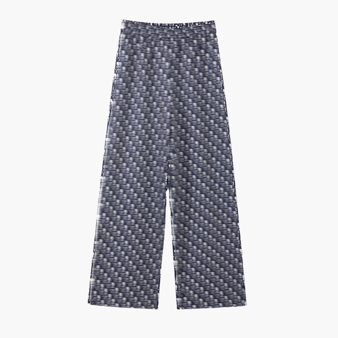 N- 直筒时尚宽松满印休闲裤-9291