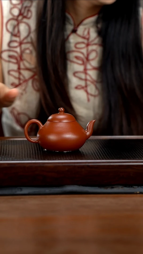 茶壶紫砂155cc小煤窑朱泥梨型13