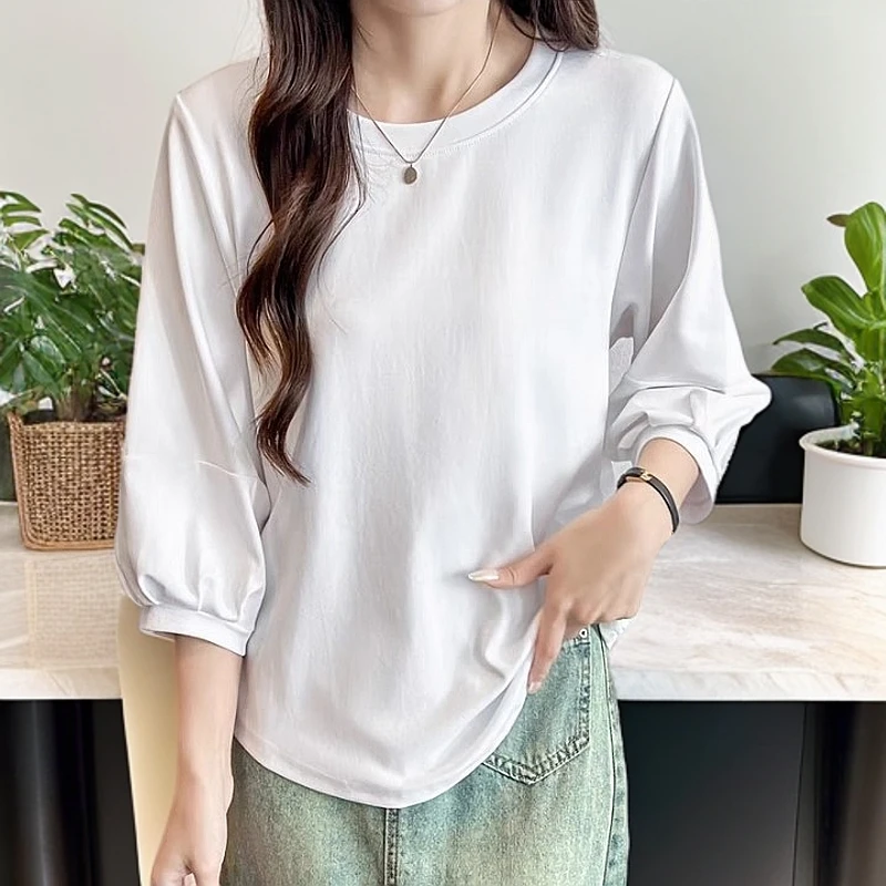 春秋新款宽松休闲纯色上衣 2535