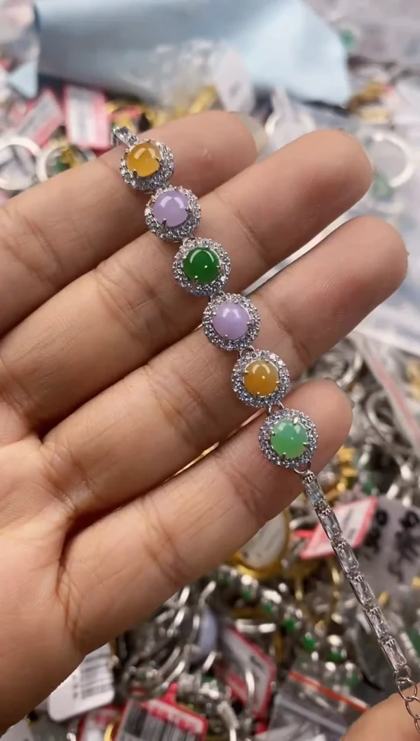 银S925镶嵌戒指翡翠333               10