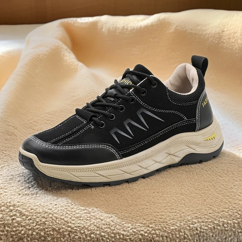 百乐麟2025新款男鞋厚底防滑耐磨户外运动鞋透气登山鞋男士休闲鞋