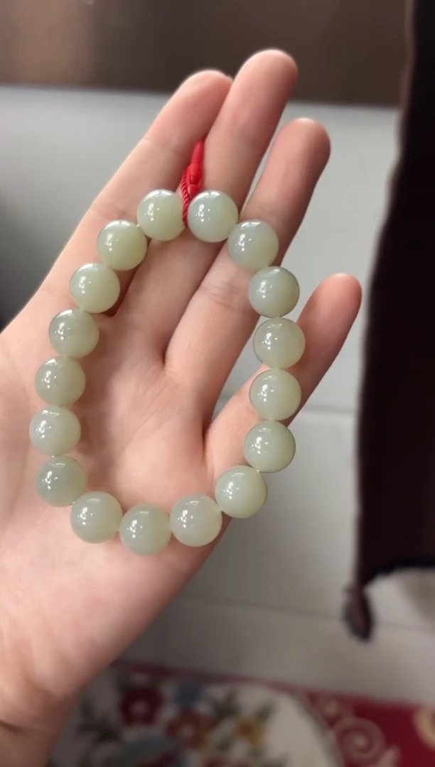 【闪购商品】和田玉手串未镶嵌且末微色差近矿卡12