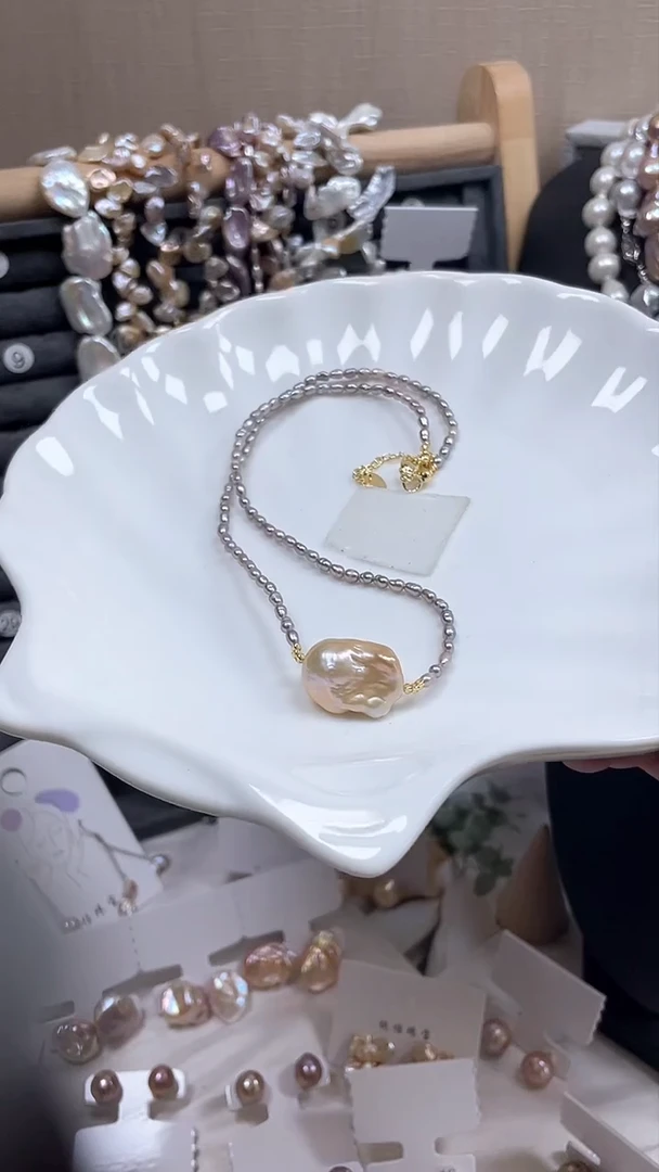 未镶嵌项链淡水珍珠【纯恬饰品】