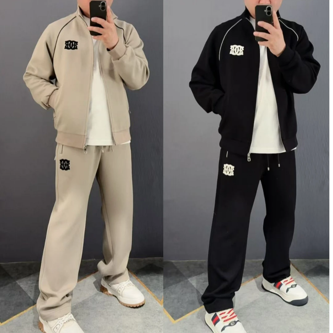 正品迪卡里奥费雷秋冬潮流痞帅立领套装时尚休闲轻奢男装秋季百搭