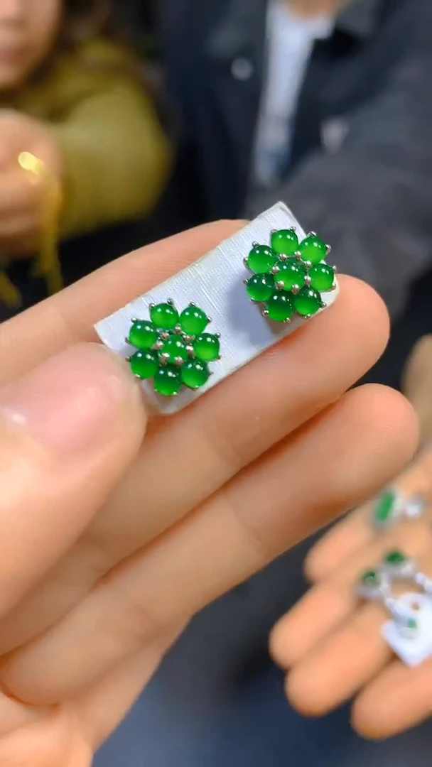 【闪购商品】翡翠耳饰未镶嵌0732969178