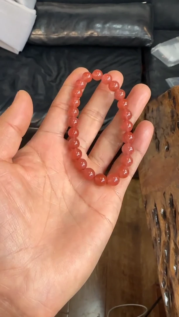 【闪购商品】南红玛瑙手串未镶嵌冰粉手串8mm