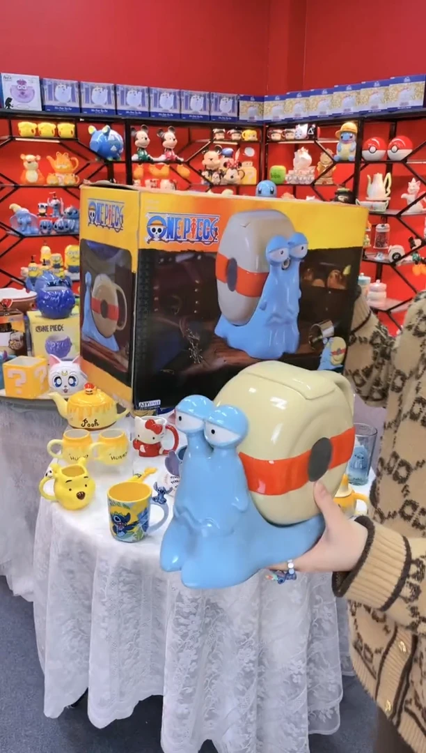 【闪购商品】.@@海贼王电话虫水壶（原盒）