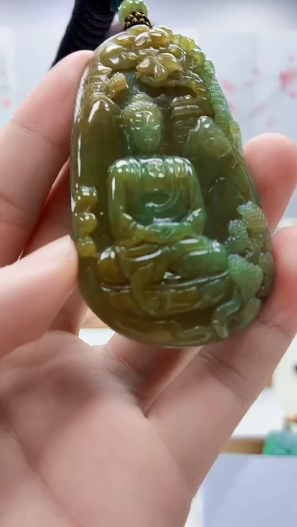 未镶嵌定制翡翠4829bb-毛货挂件75