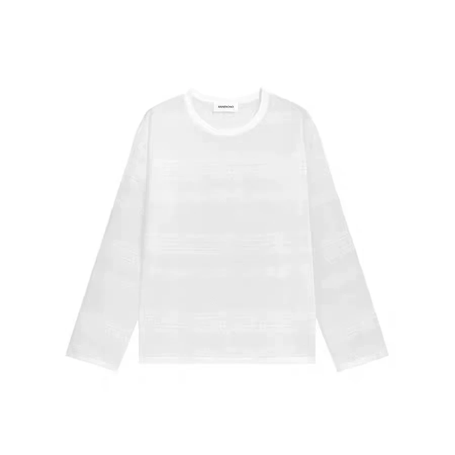 ANNENONO 设计师品牌25春透视高级慵懒感提花针织防晒上衣简约女