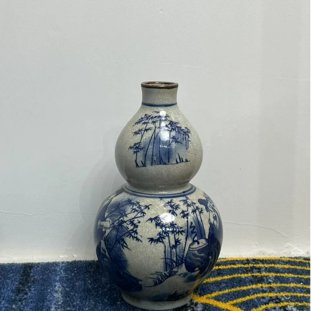 G02景德镇当代陶瓷青花七贤葫芦瓶【专拍链接】所见及所得