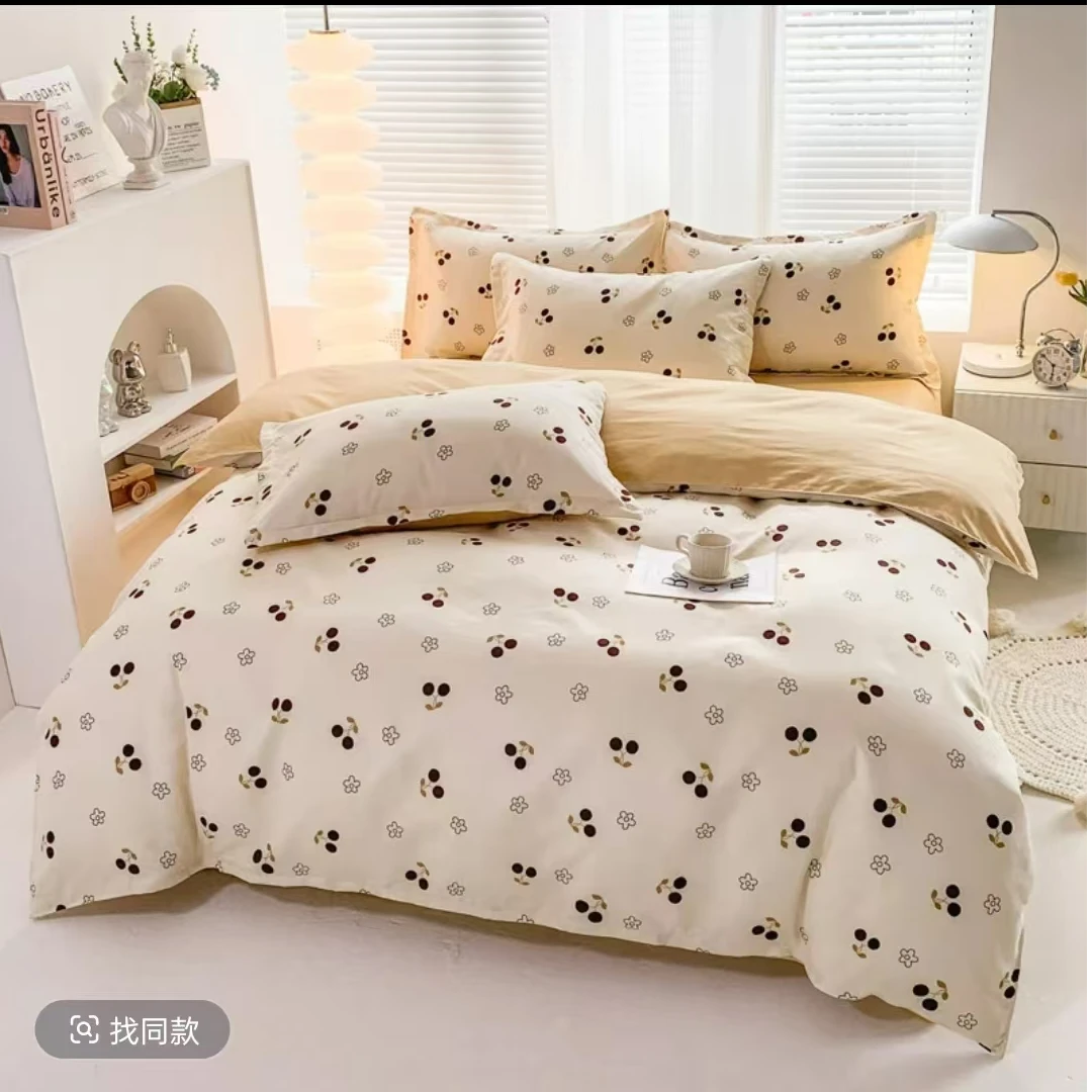 小清新双层纱磨毛四件套【2】