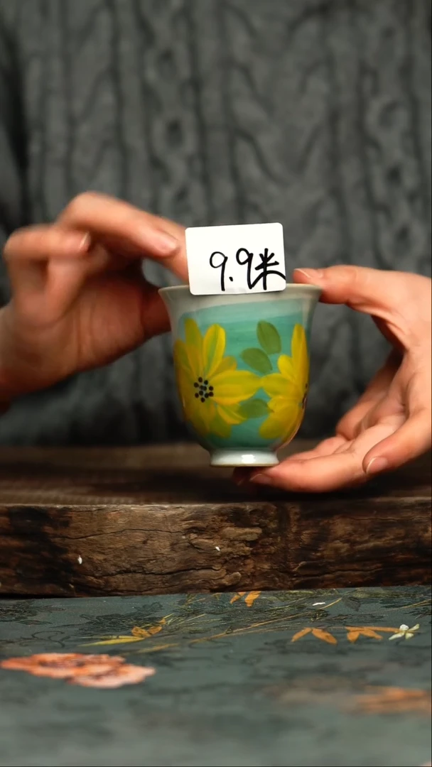 【闪购商品】杯杯釉下彩手工手绘同款陶器