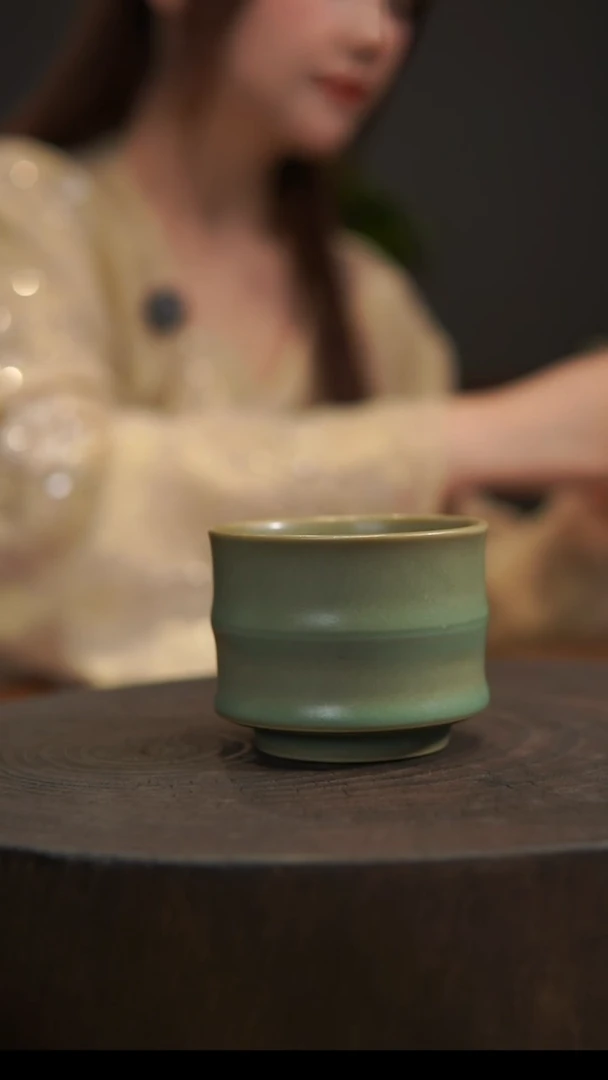 杯子竹节杯 汝州原产地  原矿老釉