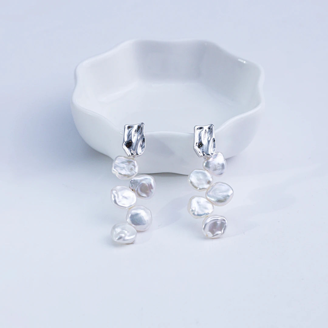 珈白丽keshi珍珠S925银8-9mm时尚多样性发货1件【曼曼设计】