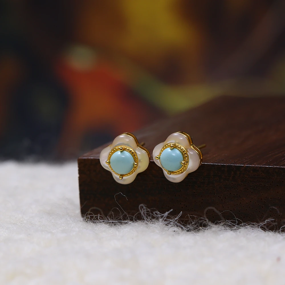 925银合成锆石耳饰 温柔气质 【邂逅温柔】通勤百搭耳环-8331时尚