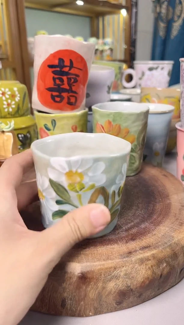 瓷片手绘高温釉下彩陶瓷