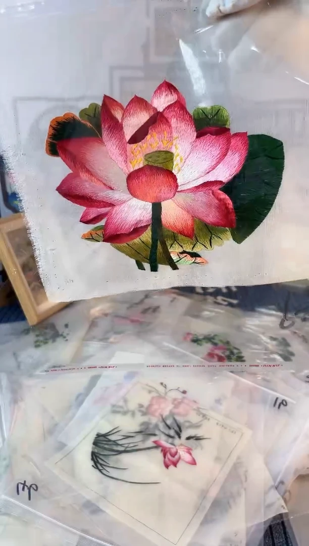 织绣纯手工苏绣双面绣绣布29