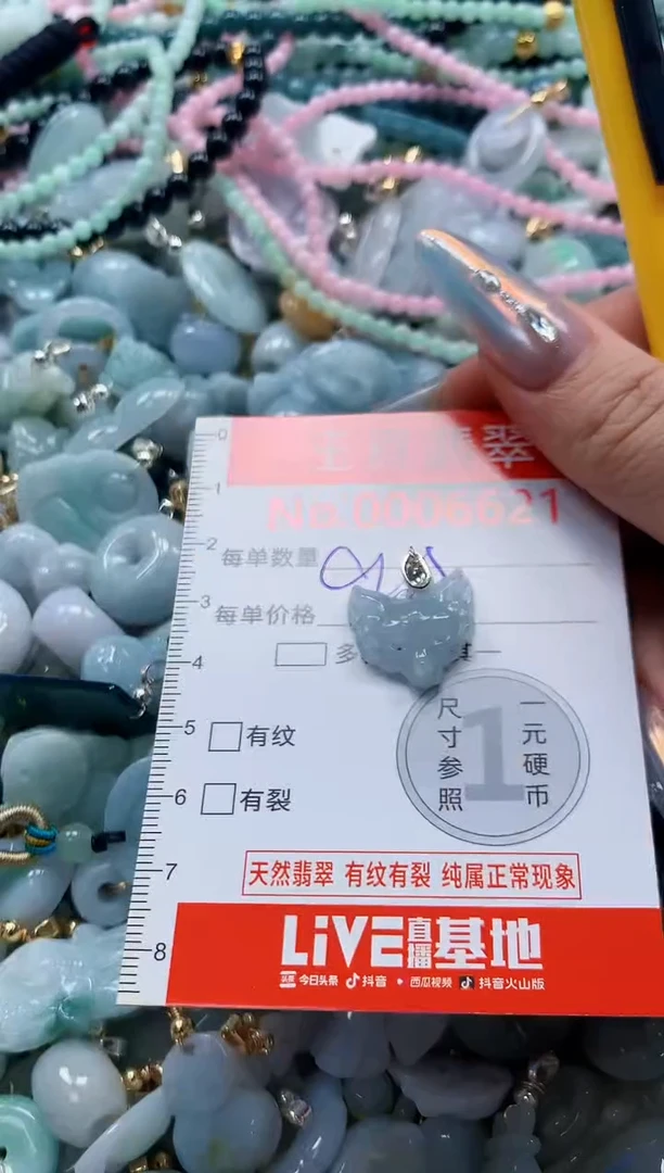 翡翠未镶嵌吊坠(不含链)6621