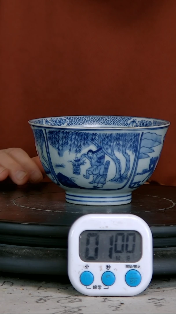 8青华精绘人物图碗