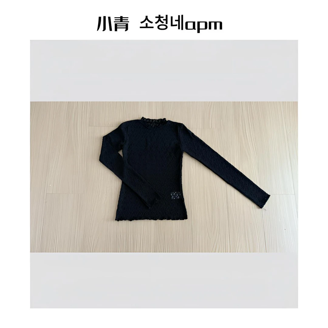 韩国东大门 公鸡/蕾丝领镂空打底