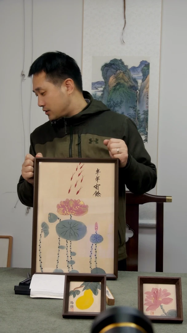 【闪购商品】国画H-A3年年有余手绘国画多样性