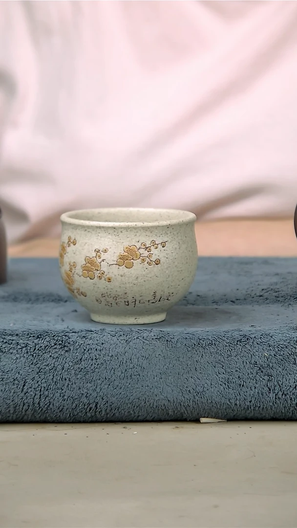 茶壶紫砂白玉段杯子100