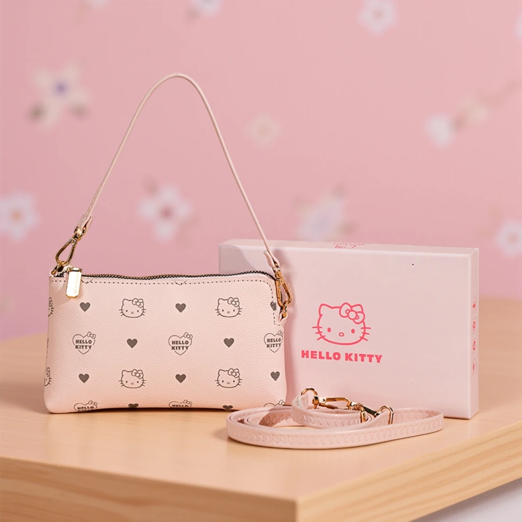 麦斯卡2025年新款凯蒂猫系列时尚百搭女款包包小钱包休闲包带礼盒