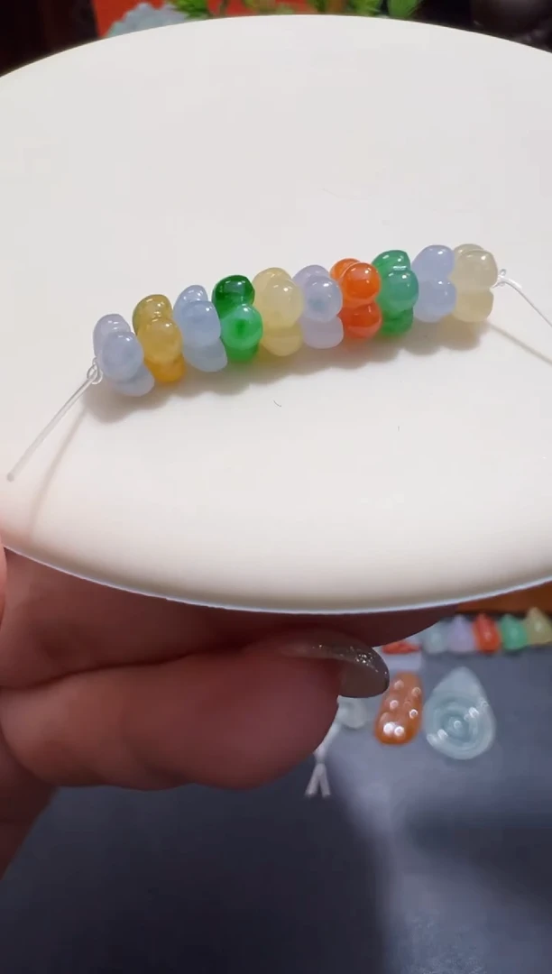 未镶嵌定制翡翠5.4mm桂花珠