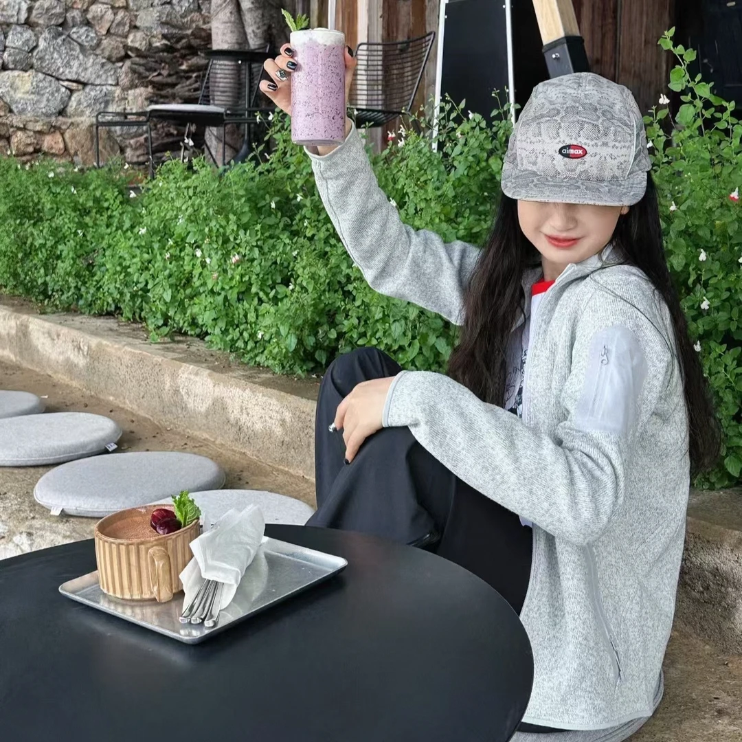 热门单品】秋冬男女款加厚保暖抓绒外套/全拉链立领夹克冬天