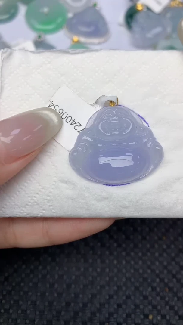 翡翠18K金镶嵌颈饰天然缅甸翡翠a货百元以上9元证书费自理